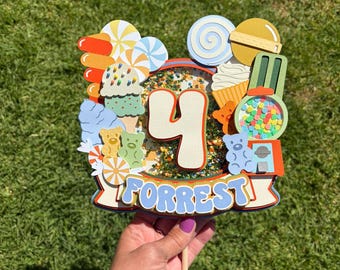 Candy Cake Topper - Sweet treat - Ice Cream Birthday Cake Topper