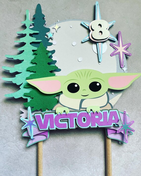 Baby Yoda Cake Topper/star Wars /jedi Cake Topper/birthday Etsy