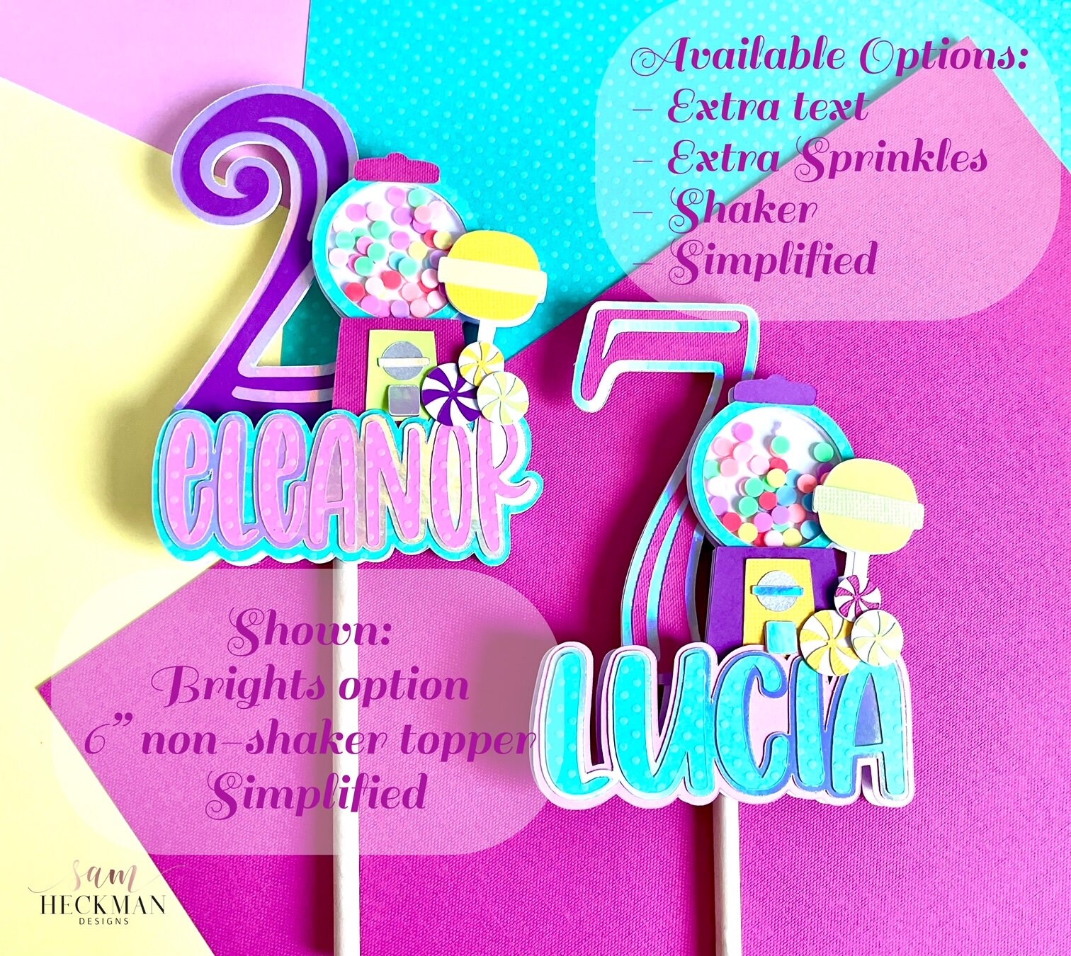 Ice Cream Birthday Cake Topper