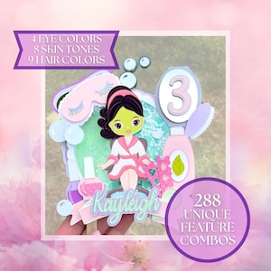 Spa/ Pamper/ Spa theme Birthday Cake Topper