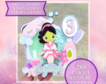Spa/ Pamper/ Spa theme Birthday Cake Topper