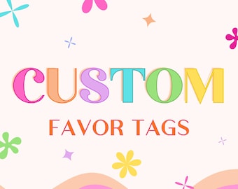 Custom Favor Tags - set of 6
