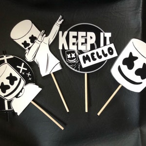 Dj Marshmello Cupcake toppers 12ct