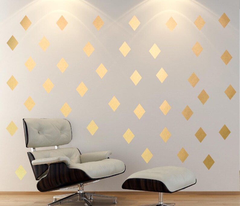 Gold Diamond Wall Decalbedroom Wall Decalsoffice Artmodern Etsy