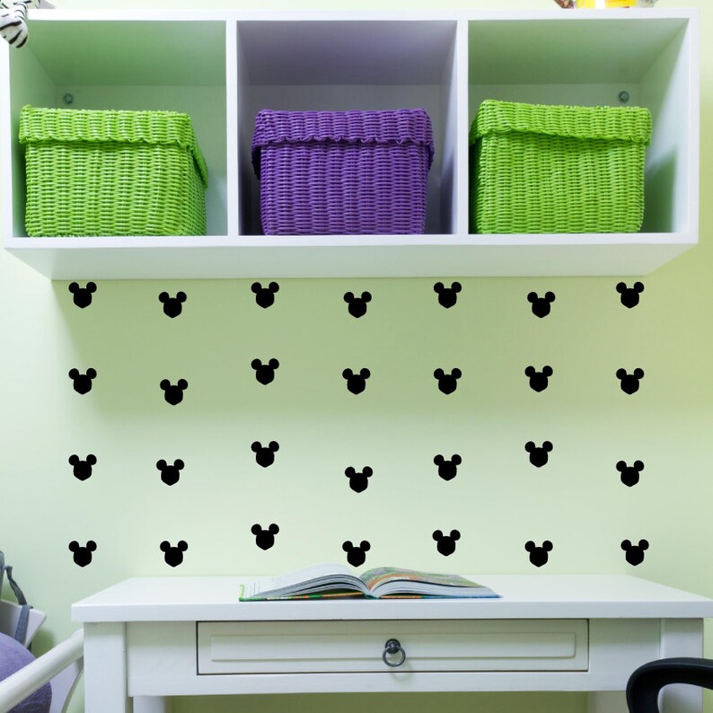 Mickey mouse heads Nursery wall decal Etsy