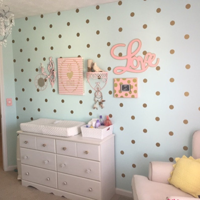L And Stick Metallic Gold Polka Dot Wall Decalsremovable - Polka Dot Wall Stickers Gold L And Stick Metallic Gold Polka Dot Wall Decalsremovable - Polka Dot Wall Stickers Gold