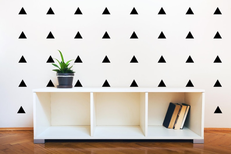 Gold Triangle Wall Decals Triangle Decals Geometric Wall Mural Etsy