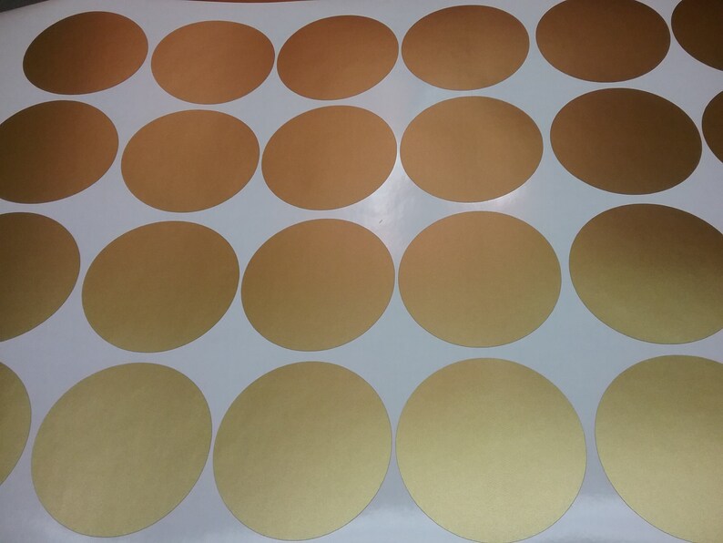 4in/5 in Metallic Gold Polka Dot Wall Decals Nursery Wall Etsy