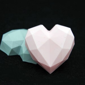 2D Luxury Heart, Silicone molds Sugarcraft Molds Polymer Clay Candle Soap Molds Cake Decorating Tools Candy Chocolate Resin