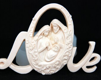 Silicone Chocolate Candle molds Christmas Deco Ornament Mold Soap Moulds Fondant Mold Polymer Clay Jewelry Melting Wax Resin,Maria&Jesus