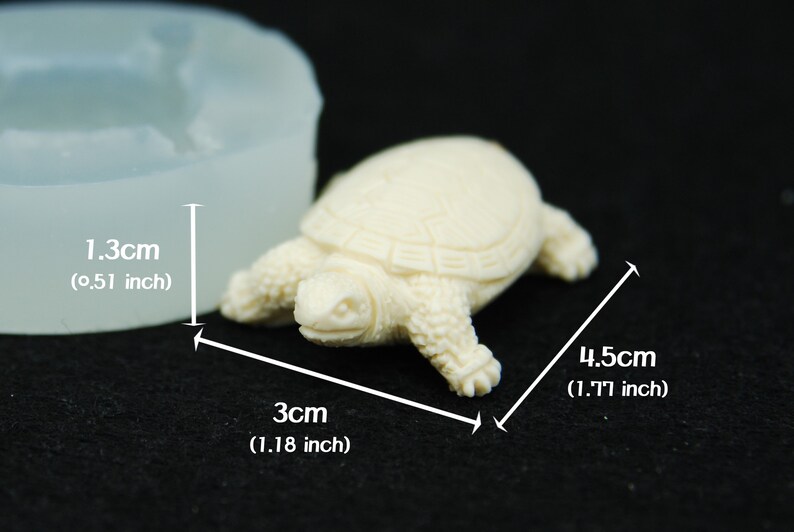 Mini Turtle Handmade Silicone Mold Ornament Soap Chocolate Etsy