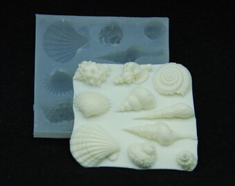 Sea SET, Handmade Silicone Mold Ornament Soap Chocolate Fondant Polymer Clay Jewelry Soap Making Wax Resin