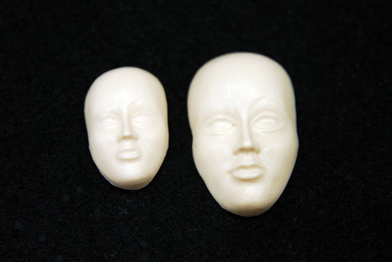 2D Face SET Silicone Mold Candle Chocolate Polymer Clay Jewelry Soap Wax Resin
