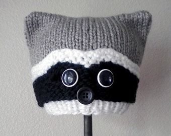 Patrón de sombrero de punto de mapache Woodland