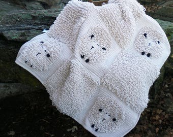 Sleepy Sheep Baby Blanket Crochet Pattern