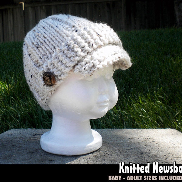 Quick & Easy Knitted Newsboy Hat for the Family Knitting Pattern