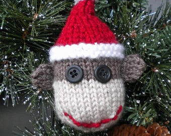 Sock Monkey Ornaments Knitting Pattern