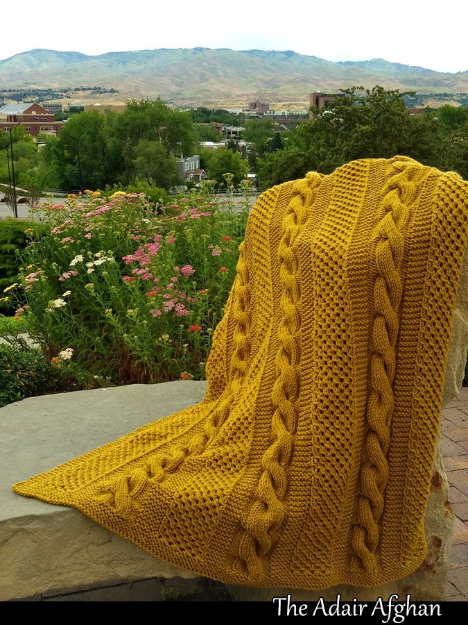The Adair Afghan Knitting Pattern - Etsy