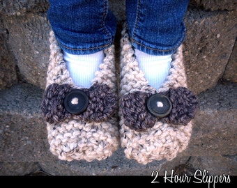 2 Hour Slippers Knitting Pattern