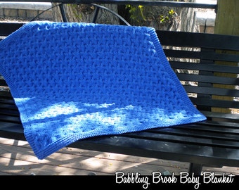 Babbling Brook Baby Blanket Knitting Pattern