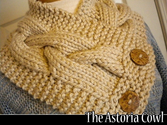 Shawl Cowl Braided Celtic Knot Scarf Knitting Pattern Knitting