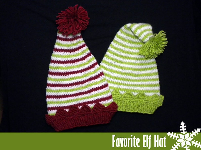 Favorite Elf Hat for the Family Knitting Pattern image 2