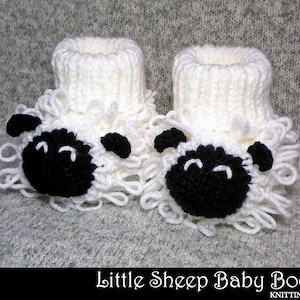 Little Sheep Baby Booties Knitting Pattern