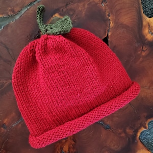 Perfect Apple Hat for the Family Knitting Pattern