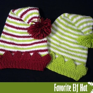 Favorite Elf Hat for the Family Knitting Pattern image 1