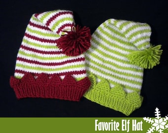 Favorite Elf Hat for the Family Knitting Pattern