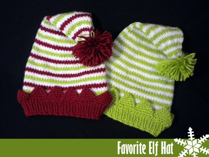 Favorite Elf Hat for the Family Knitting Pattern image 1