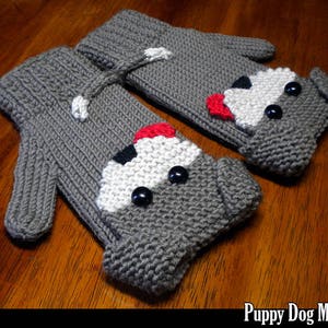 Puppy Dog Mittens for the Family Knitting Pattern image 2