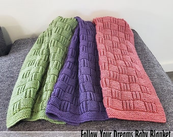 Follow Your Dreams Baby Blanket Knitting Pattern