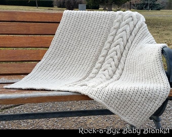 Rock-a-Bye Baby Blanket Knitting Pattern