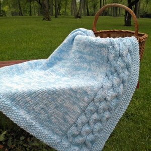 Cables on the Eastside Baby Blanket Knitting Pattern