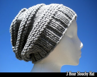 3 Hour Slouchy Hat Knitting Pattern