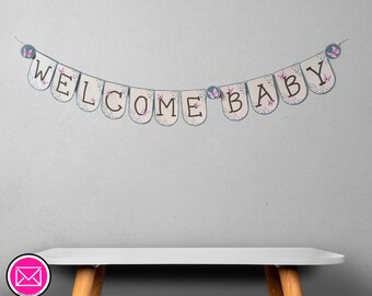 Watercolor Butterflies Customizable Banner