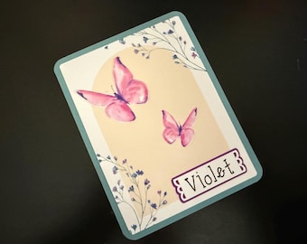 Watercolor Butterflies Personalized Greeting Card
