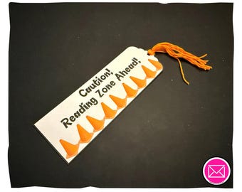 Construction Zone Personalized Bookmark