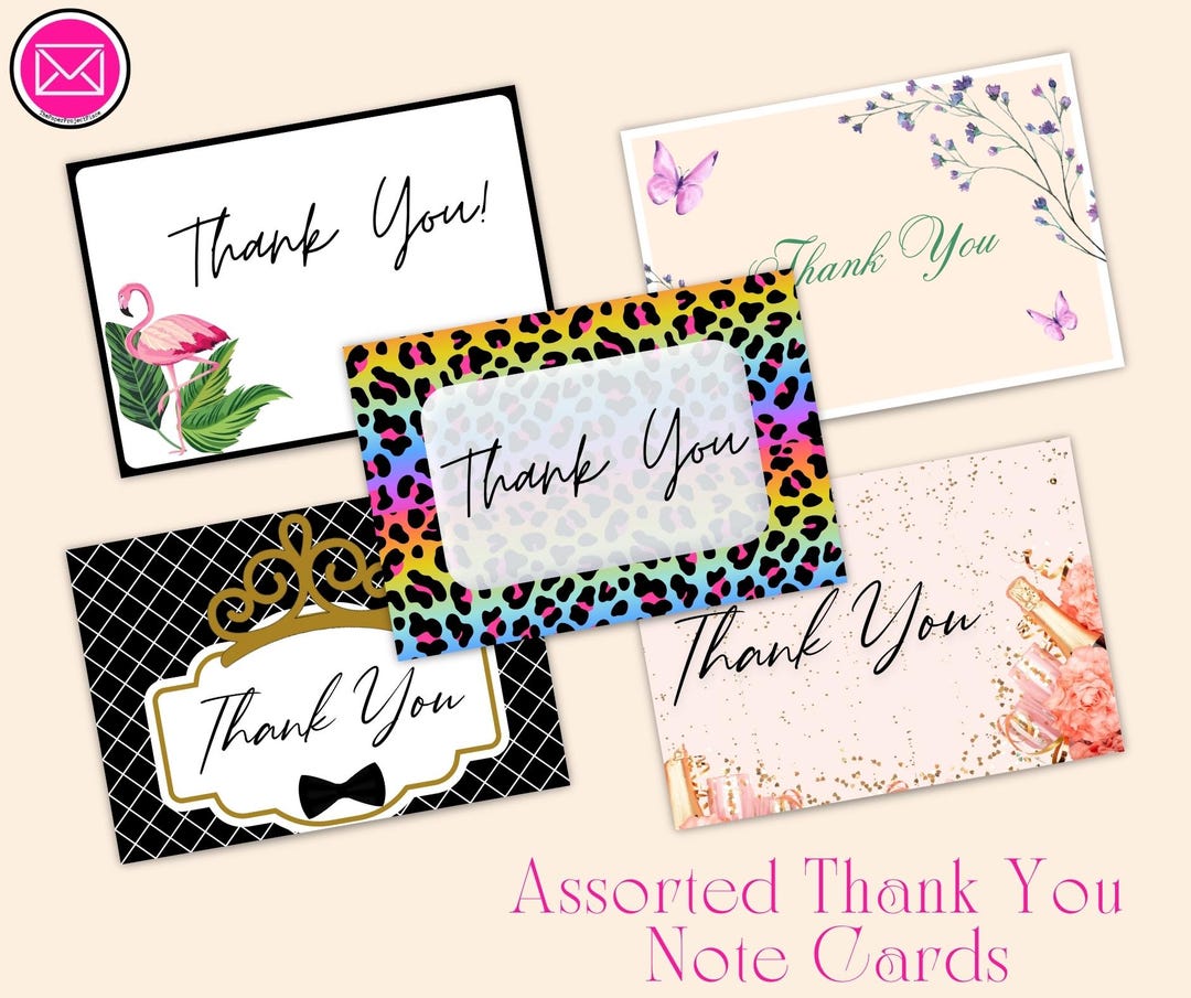 Ladies First Assorted Thank You Note Cards - Set of 5, 15, or 25 - Etsy