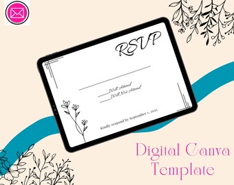 Love Never Fails Digital RSVP Postcard - Customizable Canva Template Printable