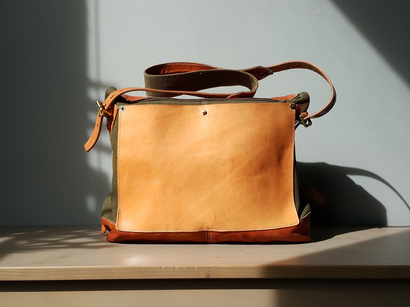 Canvas Shoulder Bag Canvas Messenger Bag Mens Messenger Bag Etsy