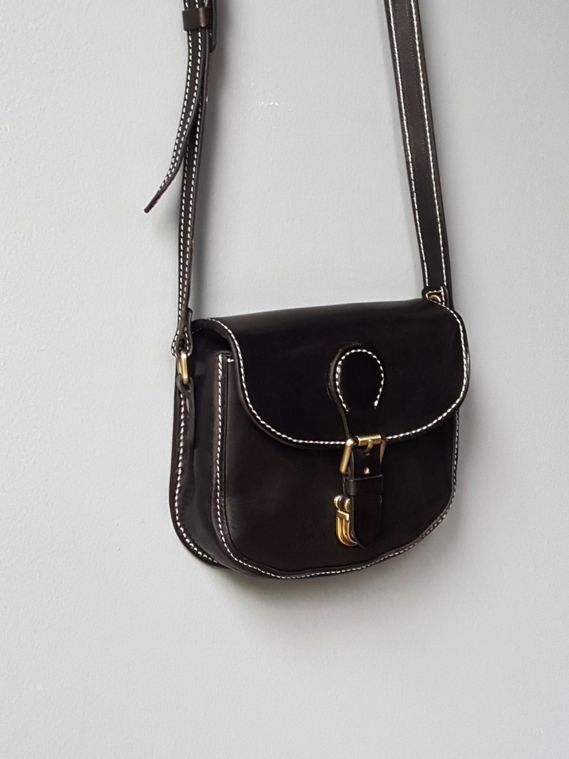 Mini Saddle Crossbody Bag Black Leather Saddle Bag Etsy