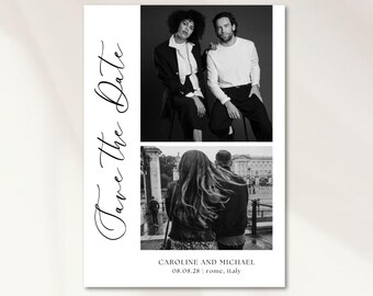 Modern Save the Date Template: Customizable Canva Invitation (Digital)