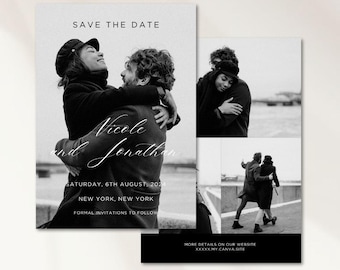 Elegant Minimal Save the Date Digital Template (A5)