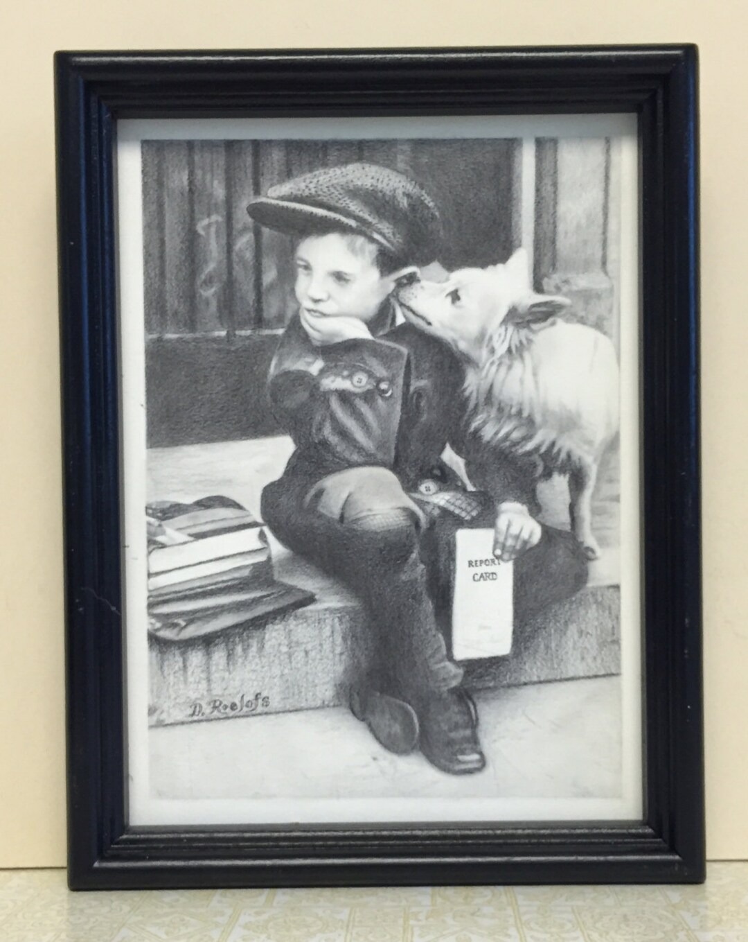 Graphite Pencil/charcoal Drawing Art Nostalgic Art Etsy