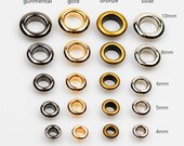 Brass Eyelet With Washer Leather Craft Repair Grommet 4mm 5mm 6mm 8mm 10mm Pick Color And Size 10 Sets A Pack