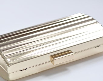 Box Purse Frame Clutch Bag Glue-in Style 19cm ( 7 1/2") Metal Box Bag Material 5pcs A Set