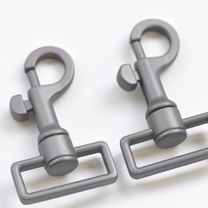 2 pcs Matte Gunmetal Black Trigger Snap Purse Hooks Inner Width 13mm