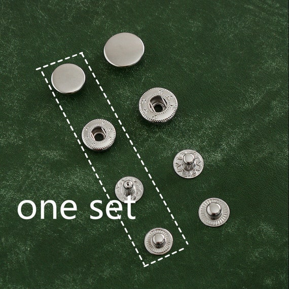 Kit 120 Boutons-Pression En Métal (Cuivre, Argent, Or, Bronze) 12mm + Outils D'Installation - Pour Vêtements, Sacs, Cuir